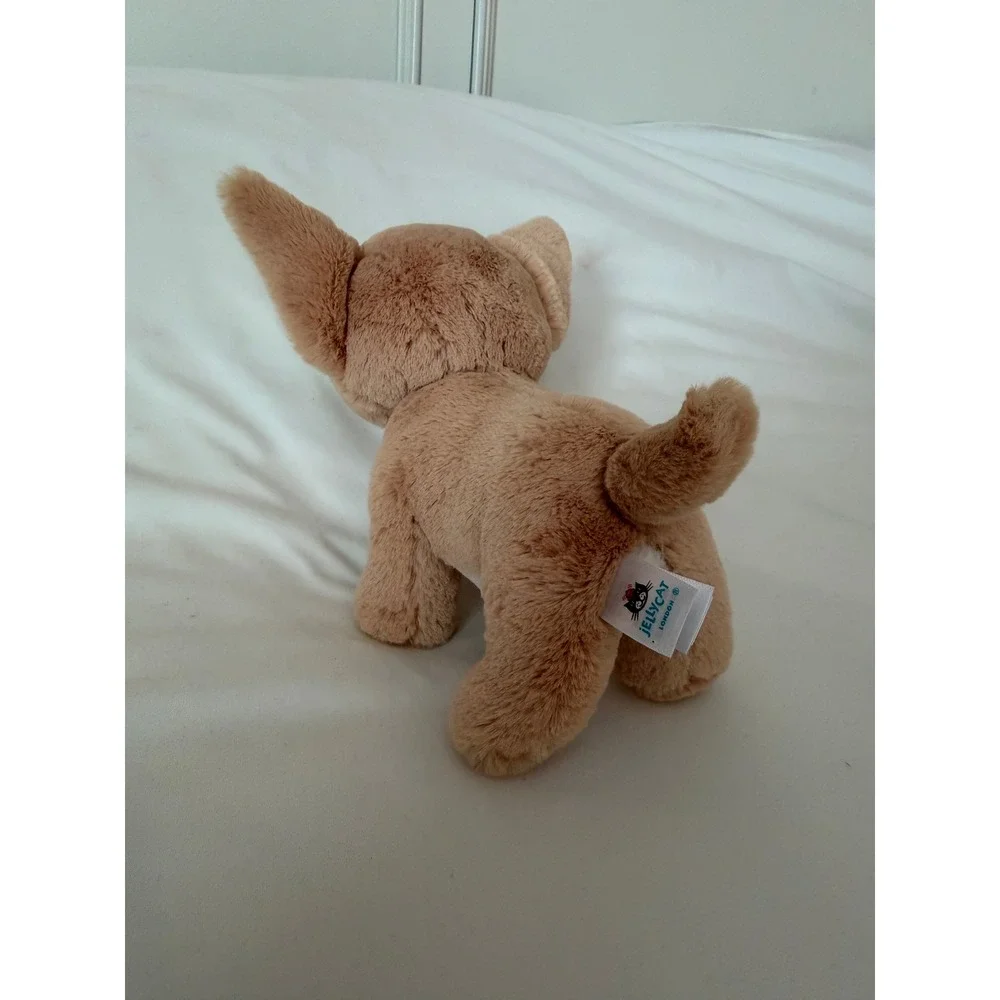 Jellycat London Tan White Puppy Dog Plush Stuffed Animal Standing Small Toy